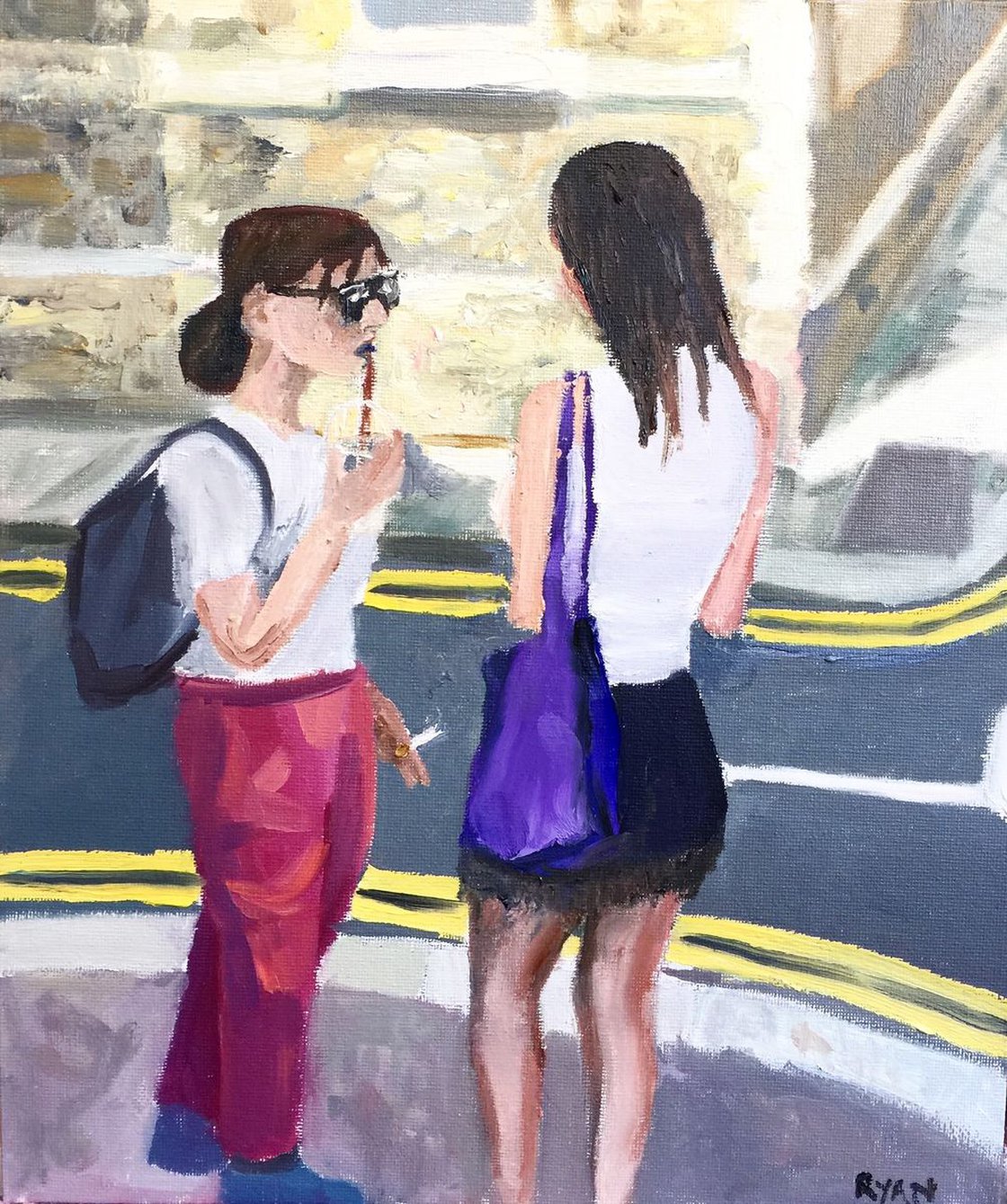 A painting titled 'Casual Or Smart Casual? 8x10 by Ryan Louder' by Ryan Louder