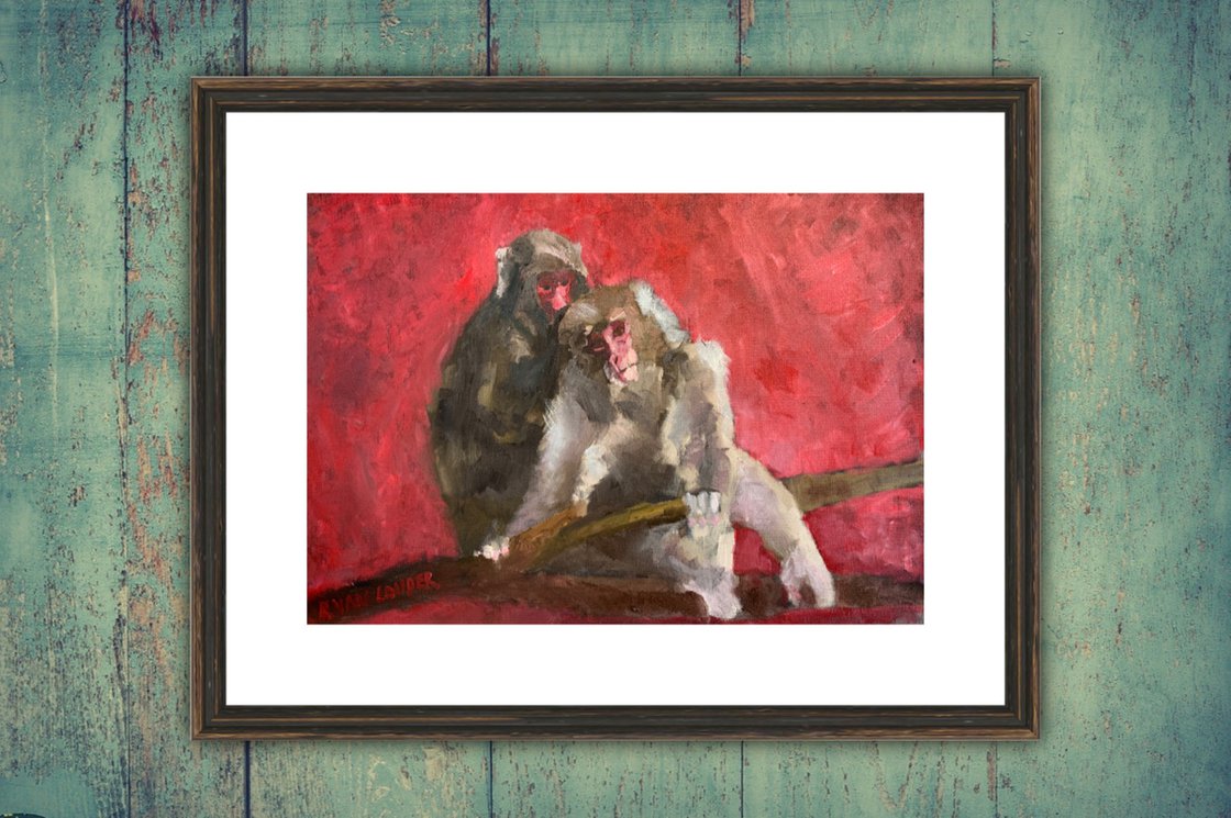 Two Monkeys by Ryan Louder - Sold