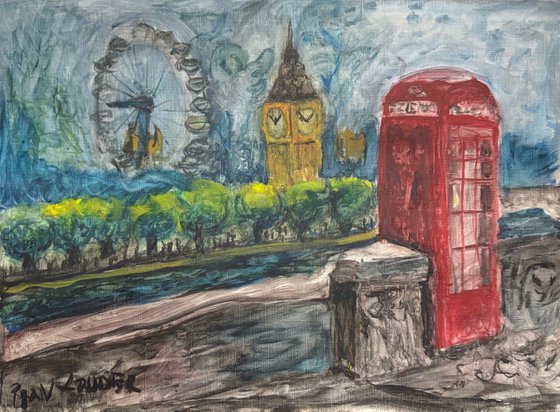 A painting titled 'London Blackfriars by Ryan Louder' by Artworks by Ryan Louder