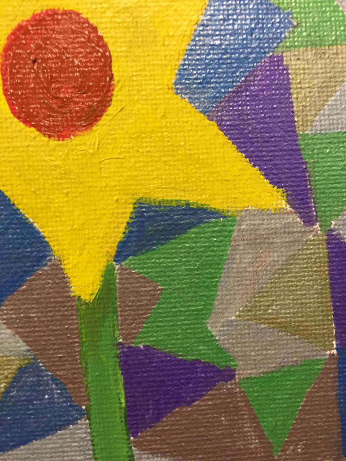 A painting titled '7 Petals by Ryan Louder' by Ryan Louder