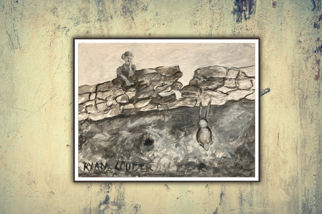 A painting titled 'The Laughing Wall by Ryan Louder' by Ryan Louder