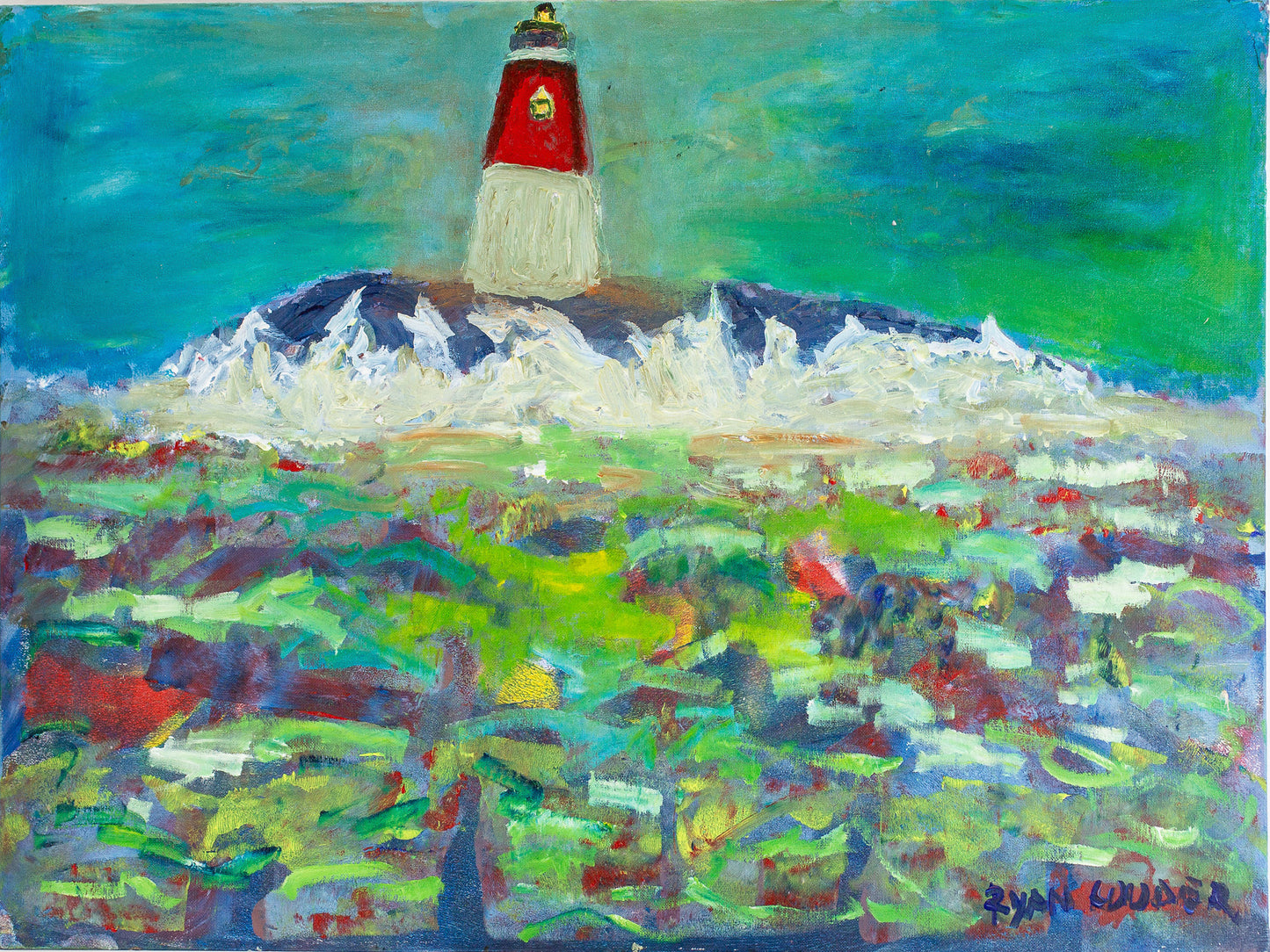 A painting titled 'The Lighthouse' by London Paintings