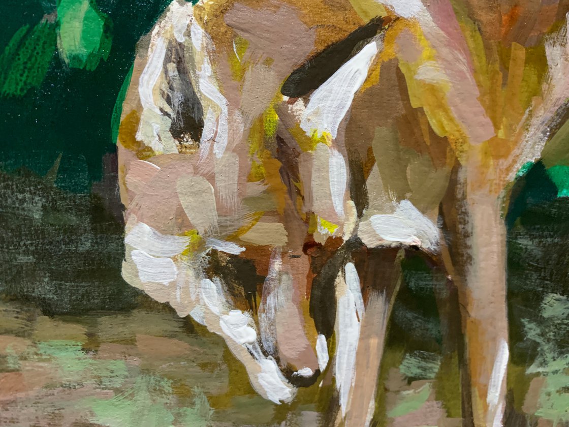 A painting titled 'Fox by Ryan Louder' by Ryan Louder