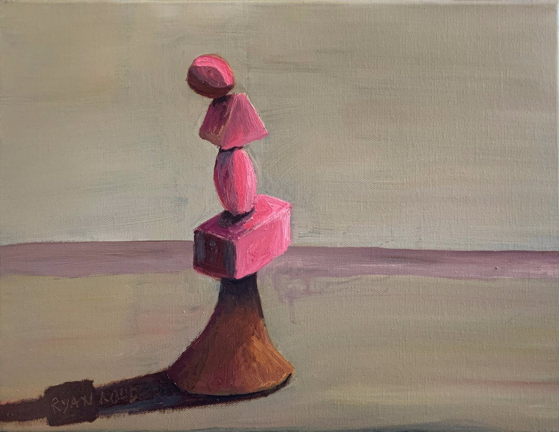 A painting titled 'Don’t Look Down Look Up! by Ryan Louder' by Ryan Louder