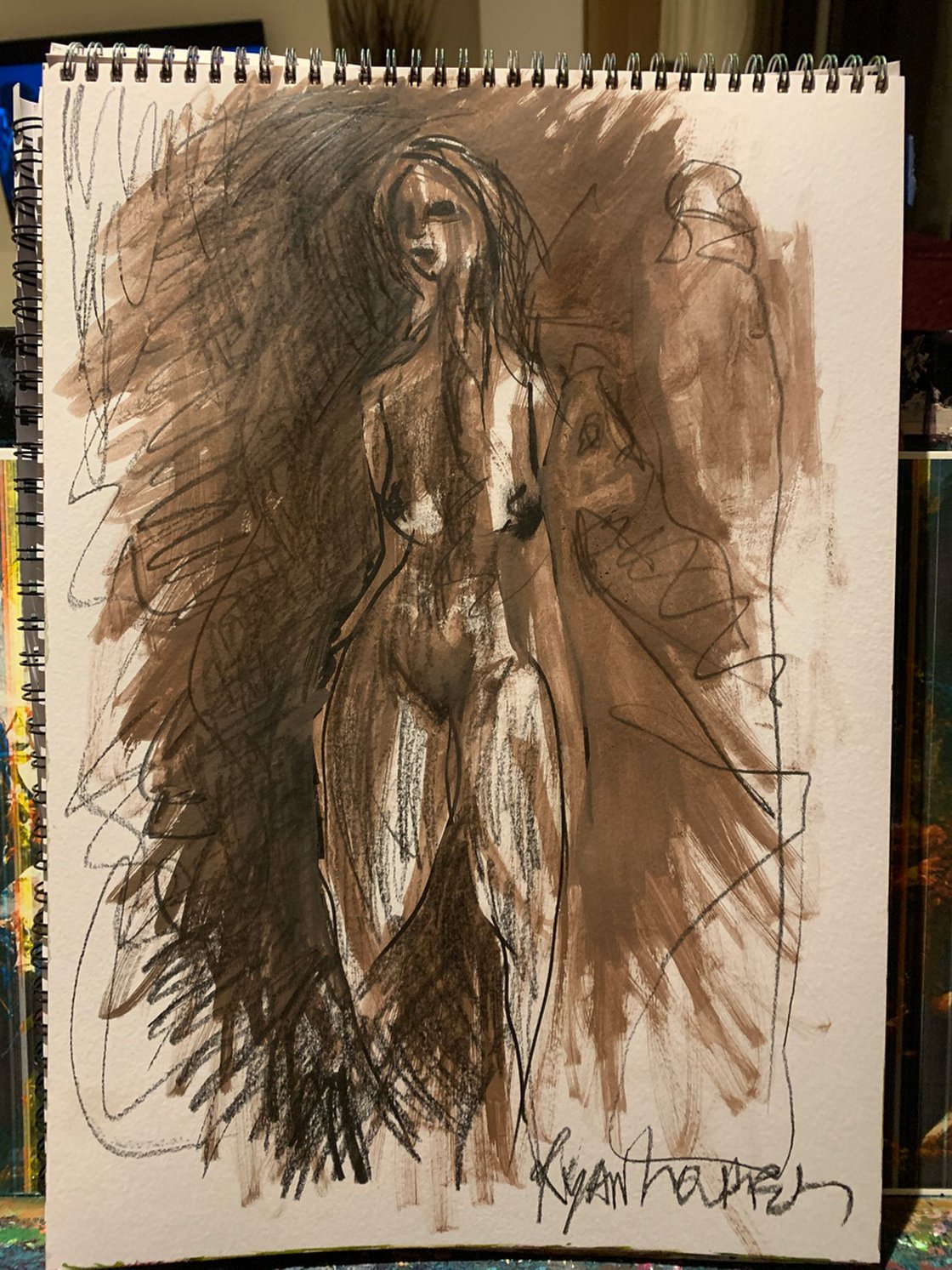 A painting titled 'Nude 12x16 by Ryan Louder' by Ryan Louder