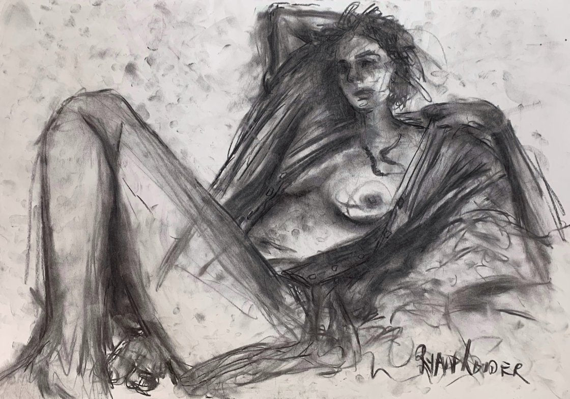 A painting titled 'Figure Study of Emily 1 by Ryan Louder' by Ryan Louder