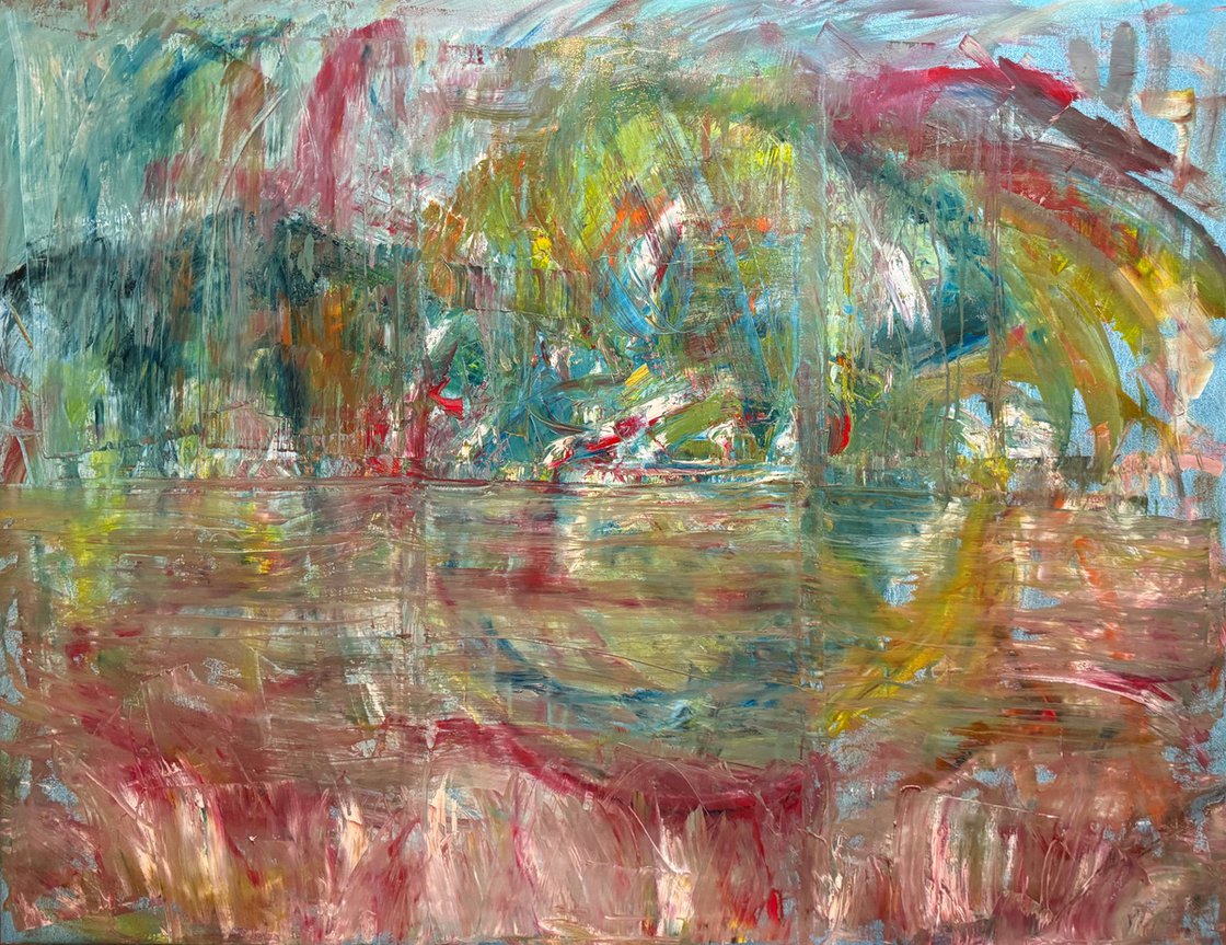 A painting titled 'Paradise by Ryan Louder' by Ryan Louder