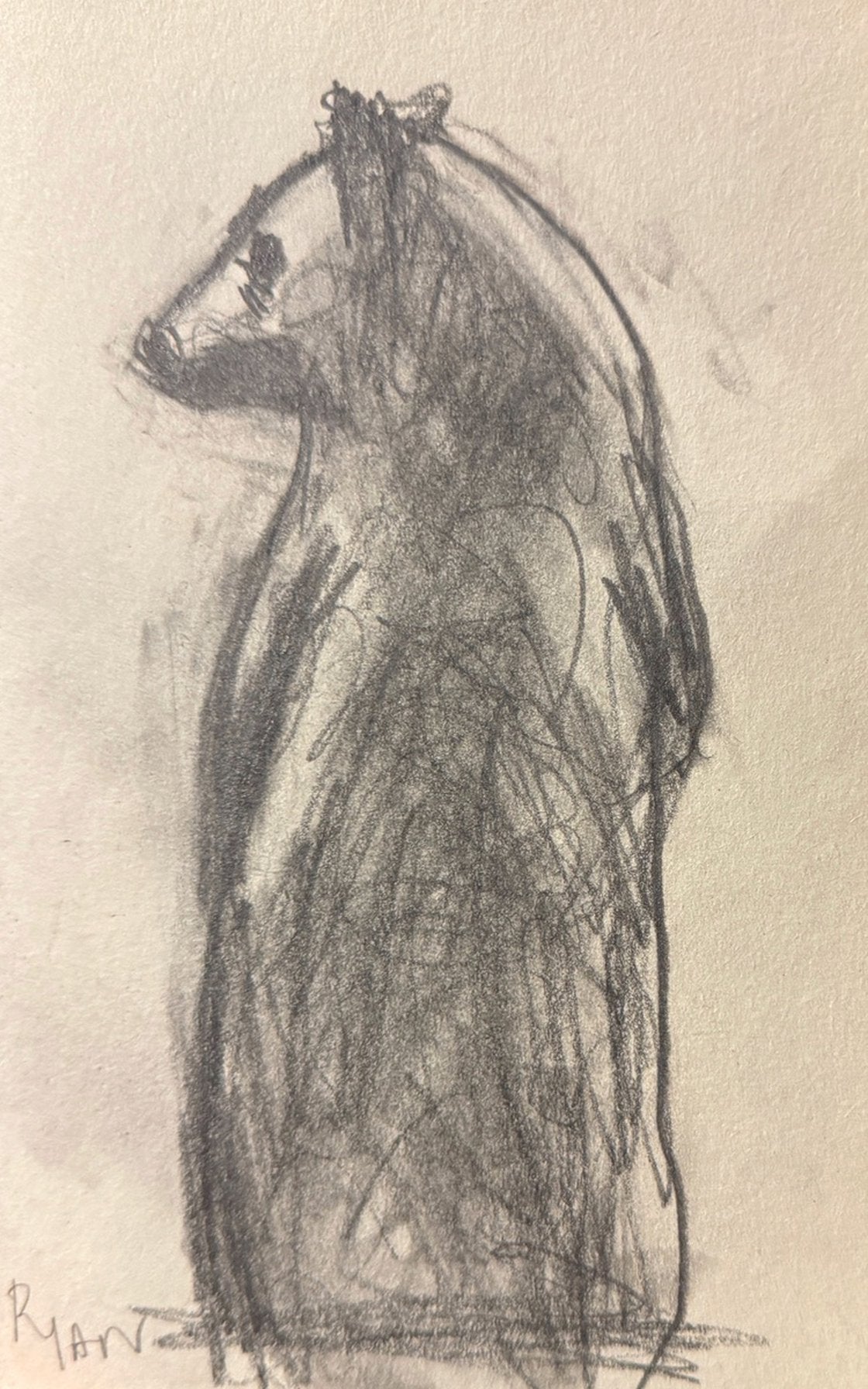 A painting titled 'Bear by Ryan Louder' by Ryan Louder