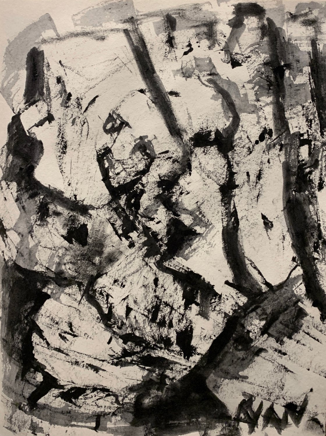 A painting titled 'Civilisation In Three Studies by Ryan Louder' by Ryan Louder