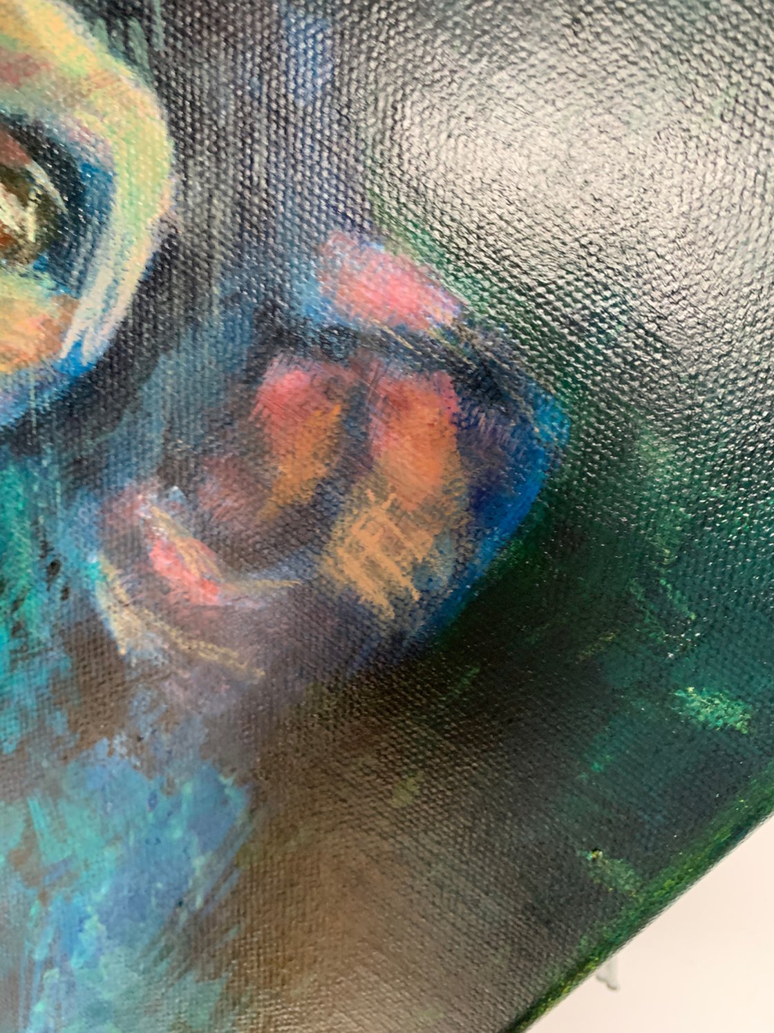 A painting titled 'Chimpanzee Swinging by Ryan Louder' by Ryan Louder