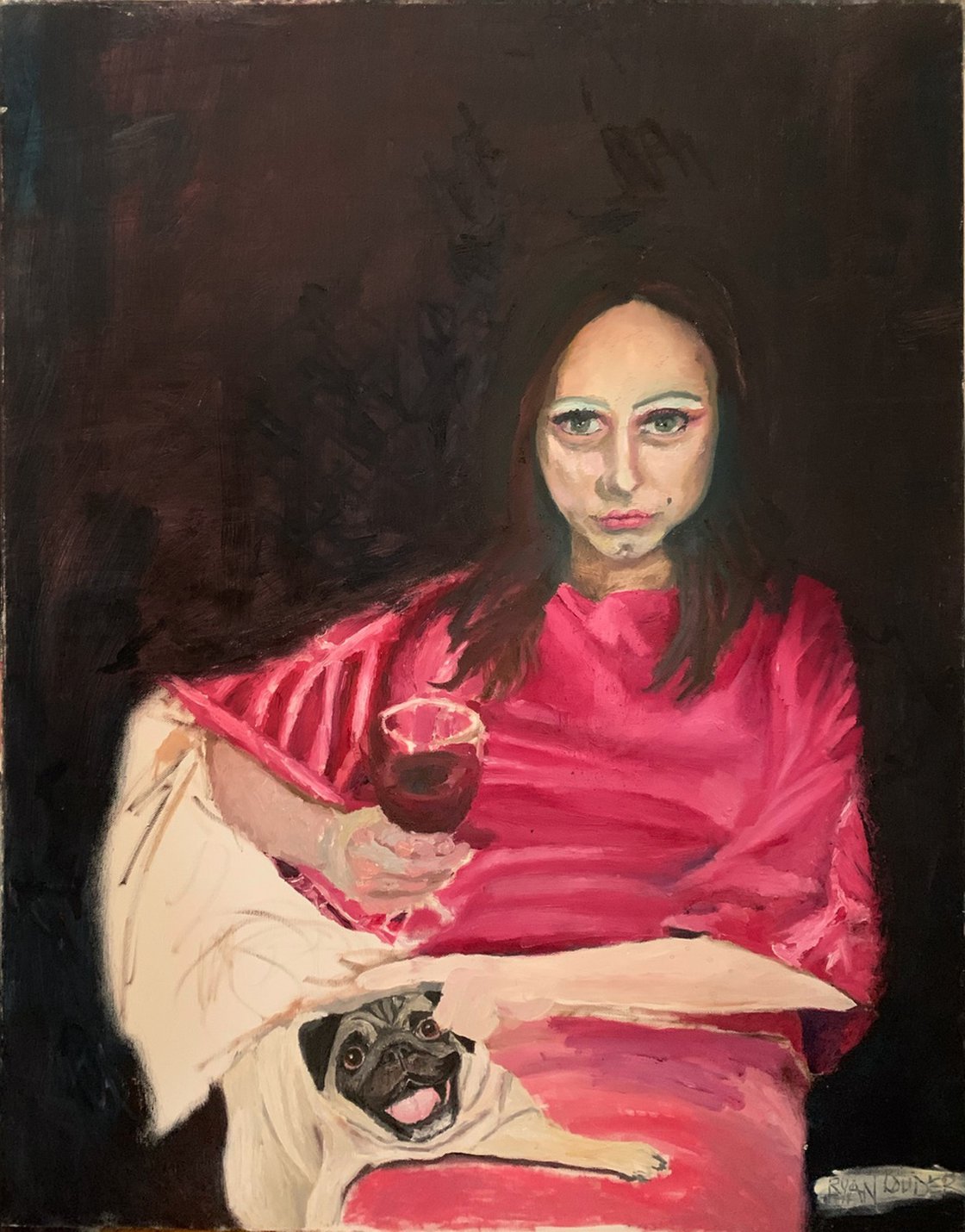 A painting titled 'Thomas and Lola by Ryan Louder' by Ryan Louder
