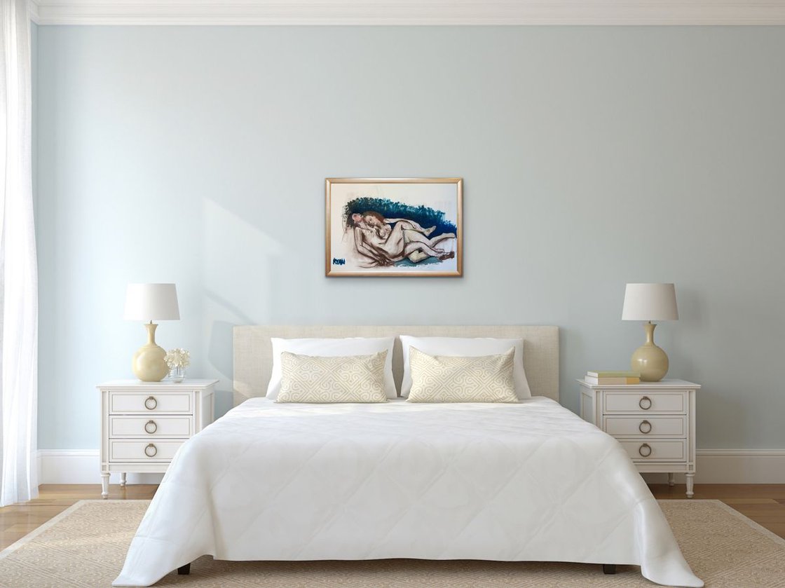 Nudes - The Sleepers Study In Oil and Charcoal by Ryan Louder