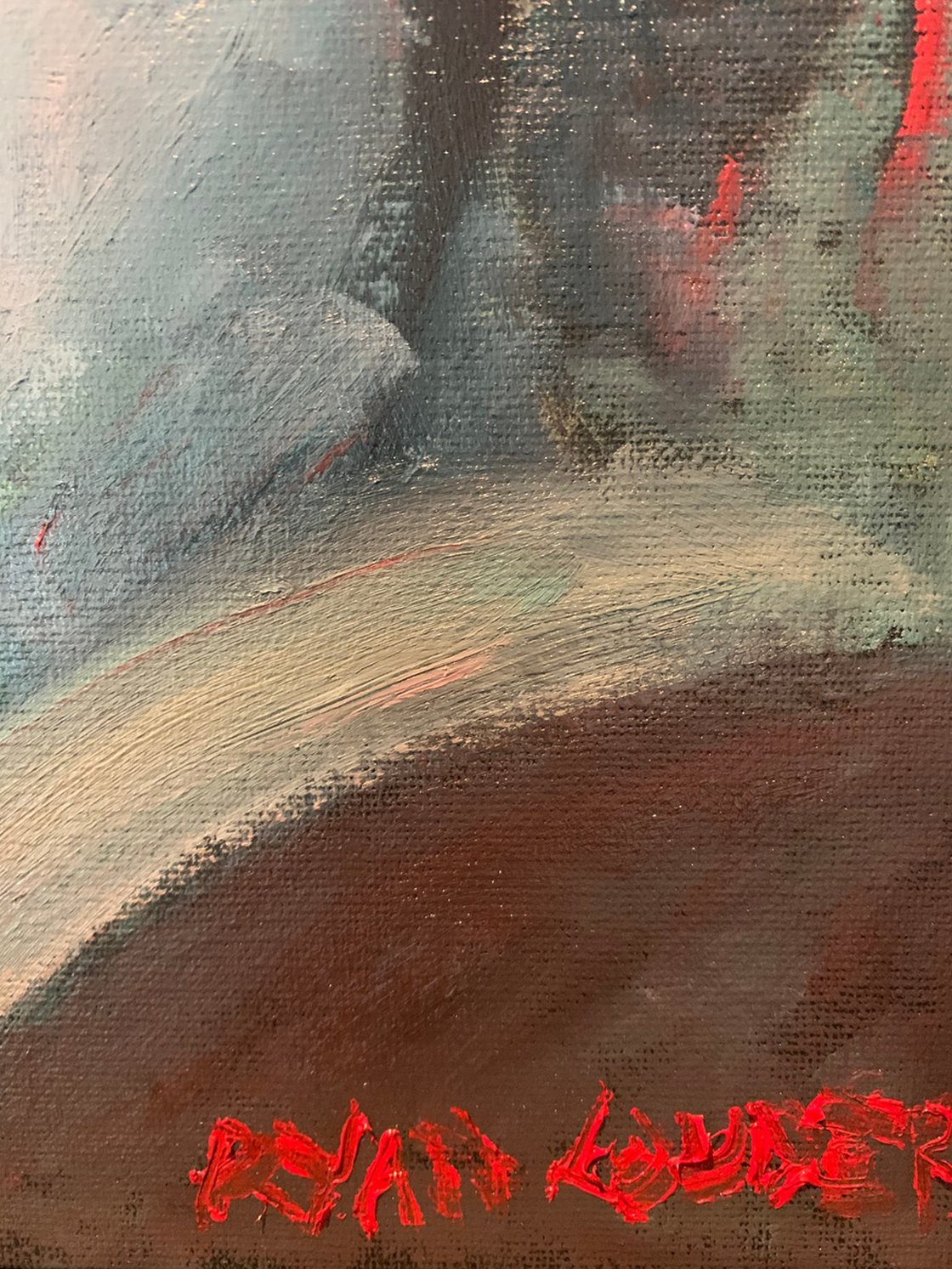 A painting titled 'Geisha by Ryan Louder' by Ryan Louder