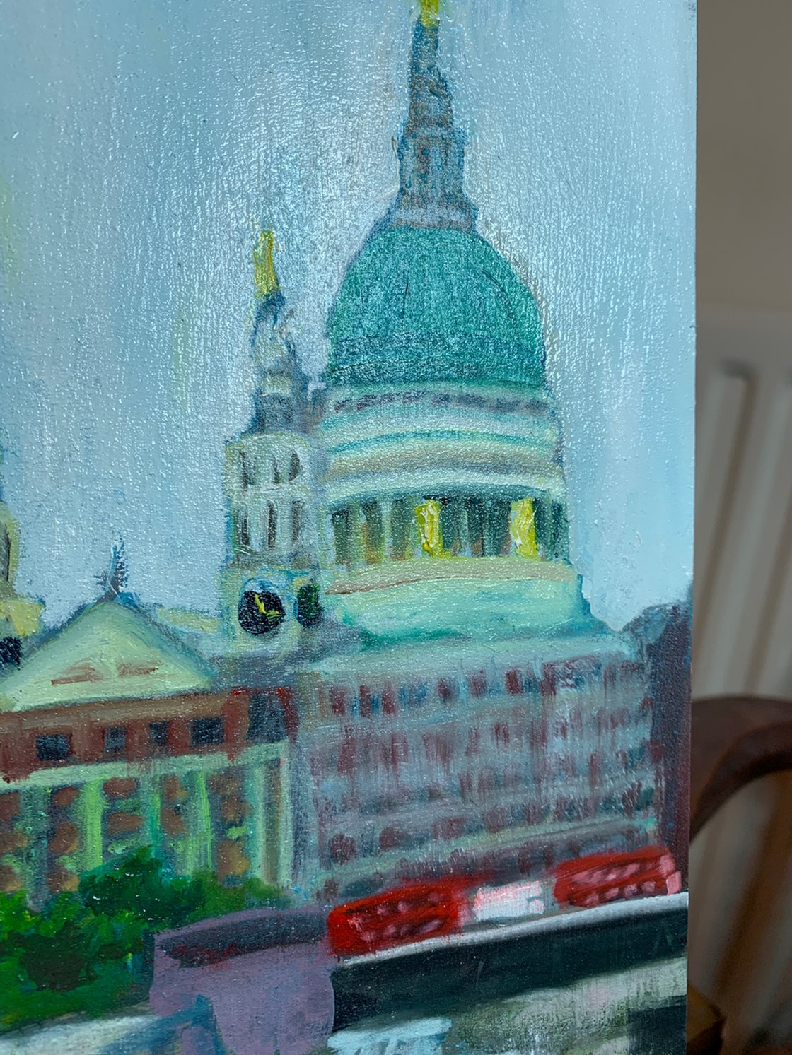 A painting titled 'St Paul’s From The Thames by Ryan Louder' by Ryan Louder