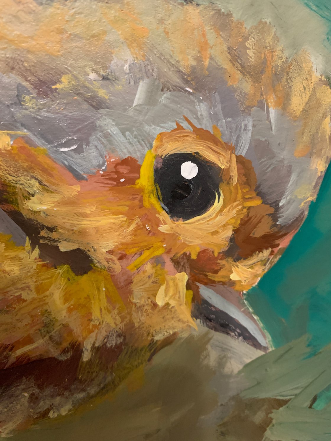 A painting titled 'Red Robin In Spring by Ryan Louder' by Ryan Louder