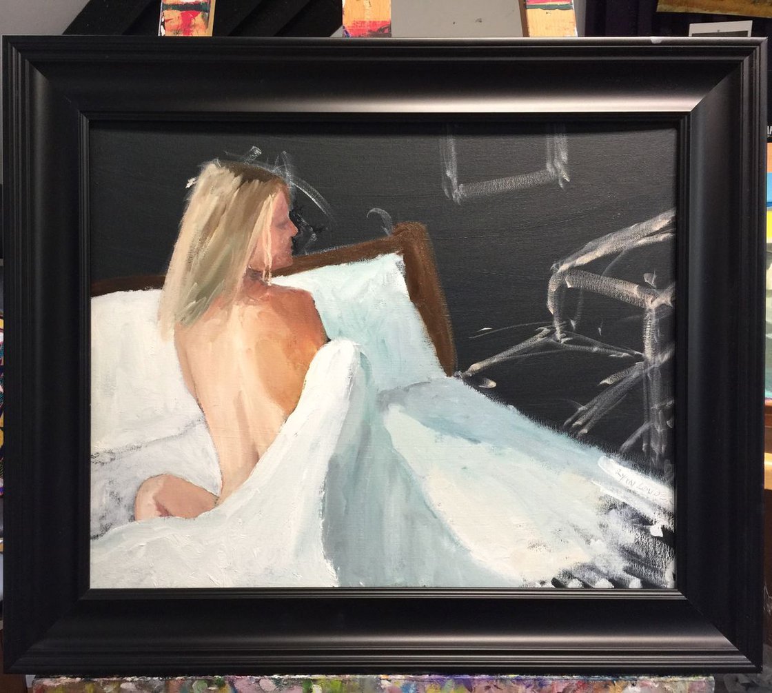 A painting titled 'Figure Back by Ryan Louder' by Ryan Louder