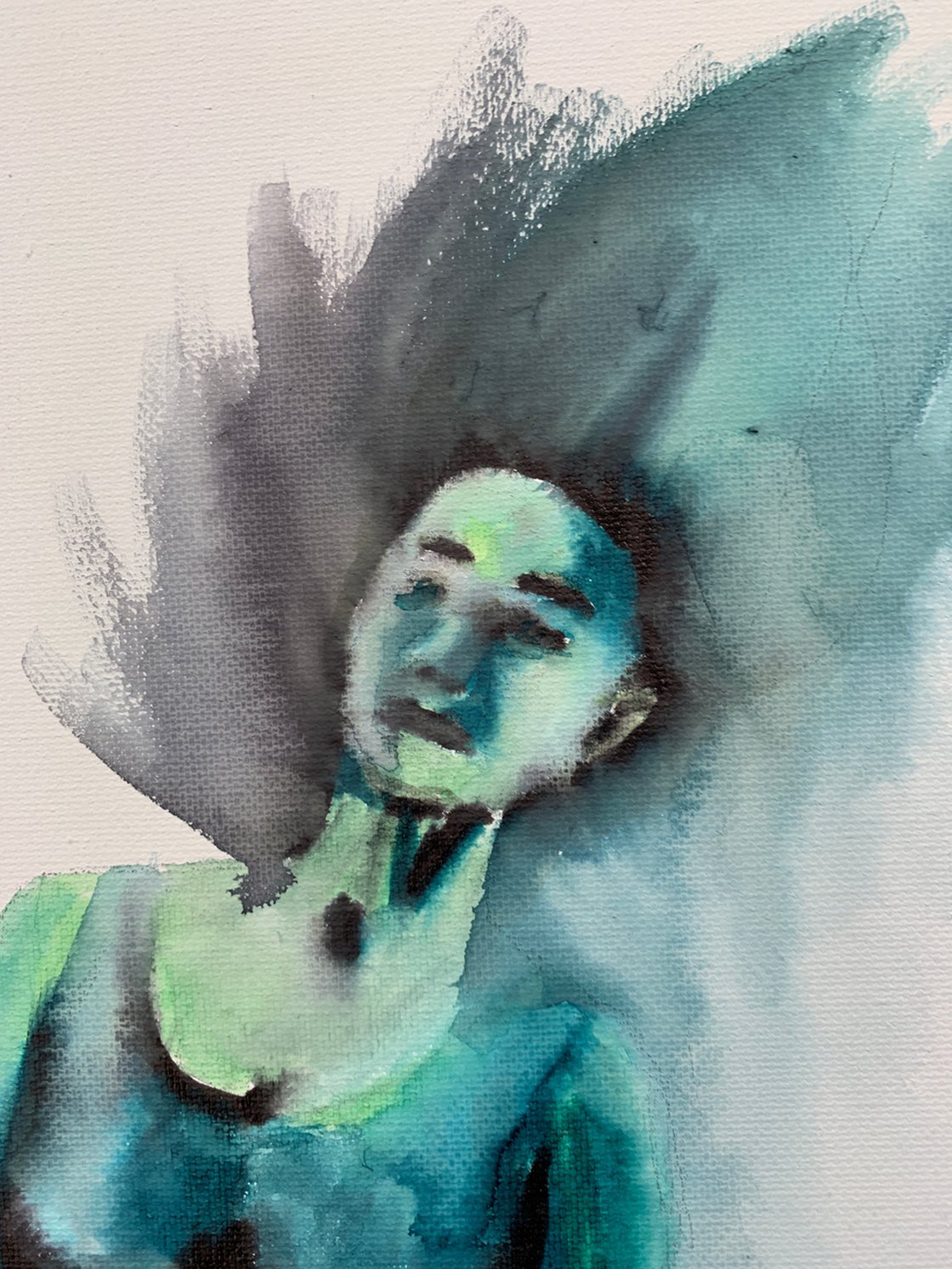 A painting titled 'Dancer by Ryan Louder' by Ryan Louder