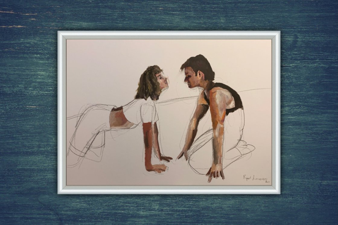 A painting titled 'Dirty Dancing by Ryan Louder' by Ryan Louder