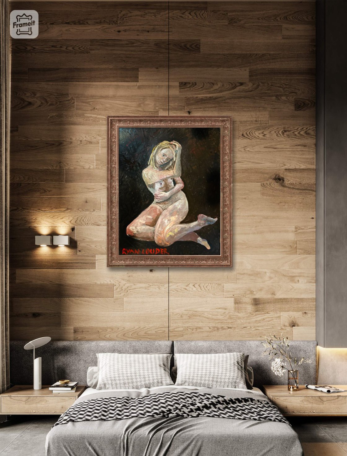 A painting titled 'Twisted by Ryan Louder' by Ryan Louder