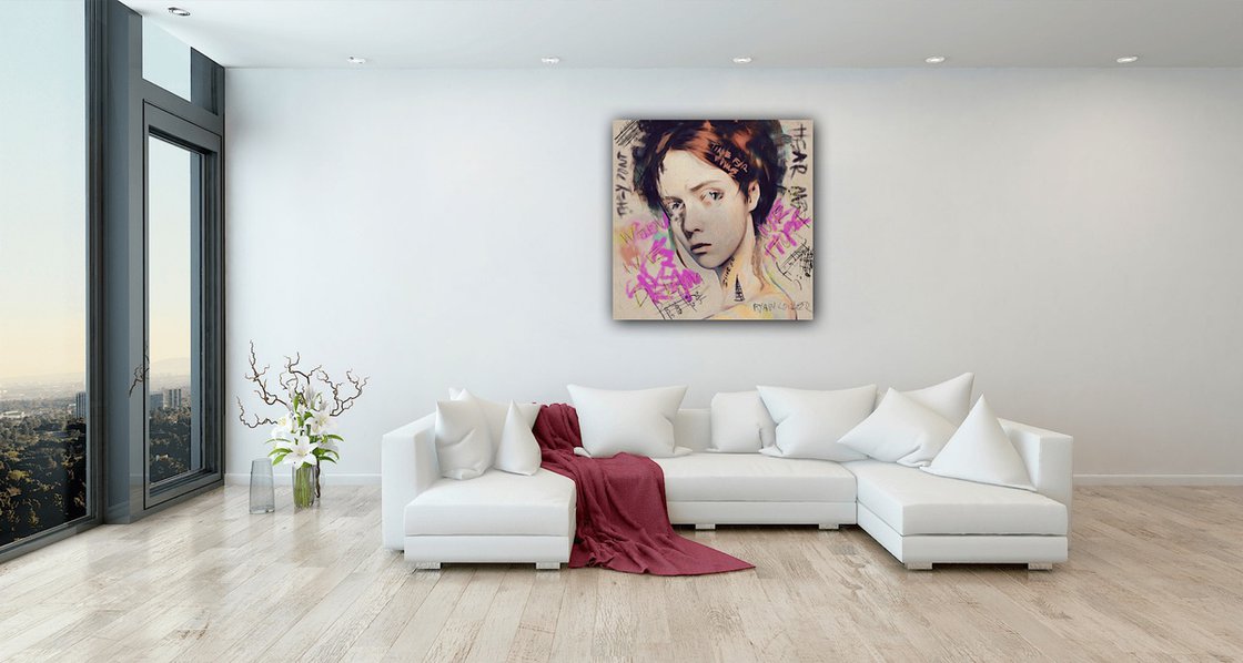 A painting titled 'When We Dream We Hope by Ryan Louder' by Ryan Louder