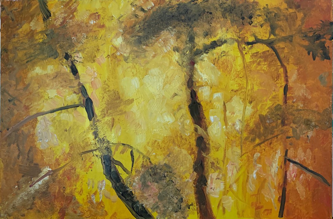 A painting titled 'Forest Fire by Ryan  Louder' by Ryan Louder