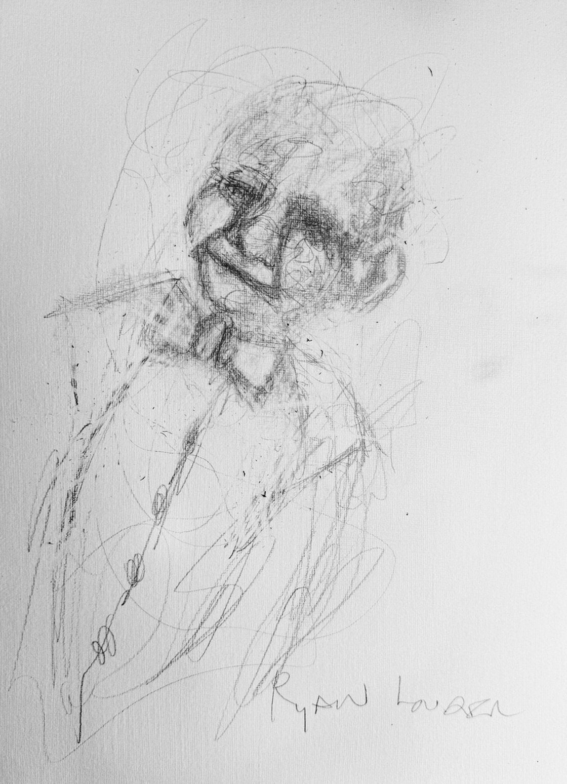 A painting titled 'The Old Man Was As Happy As Can Be by Ryan  Louder' by Ryan Louder