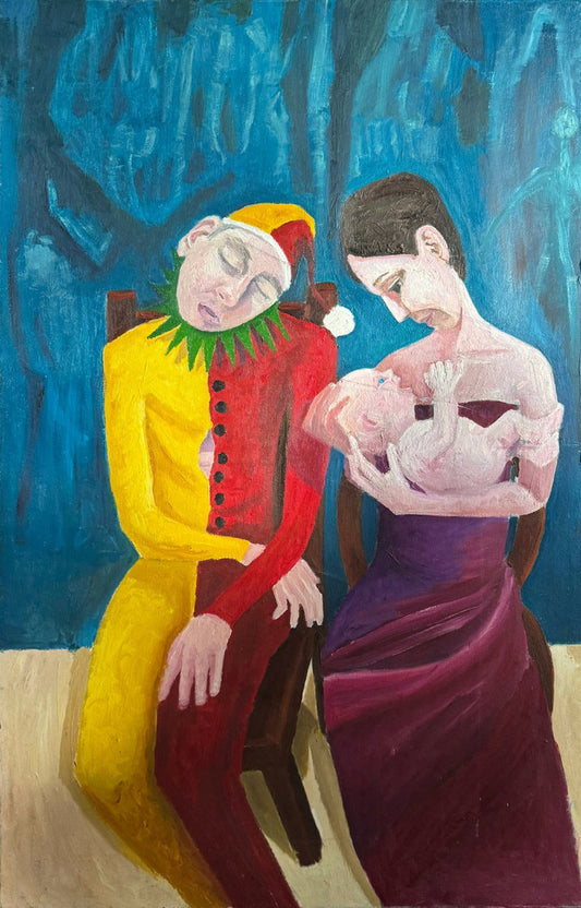 A painting titled 'The Sleepy Clown by Ryan  Louder' by Ryan Louder