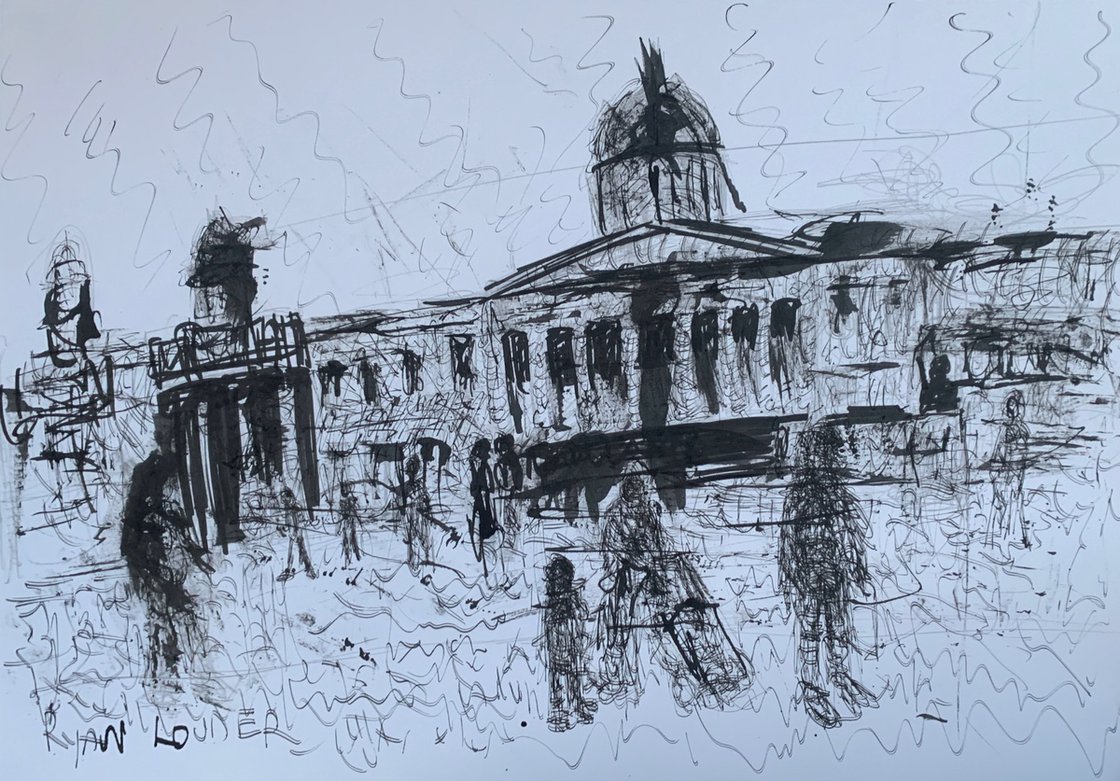 The National Gallery London by Ryan  Louder - Sold