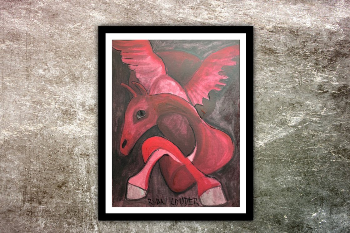 A painting titled 'Dragon Heart by Ryan  Louder' by Ryan Louder