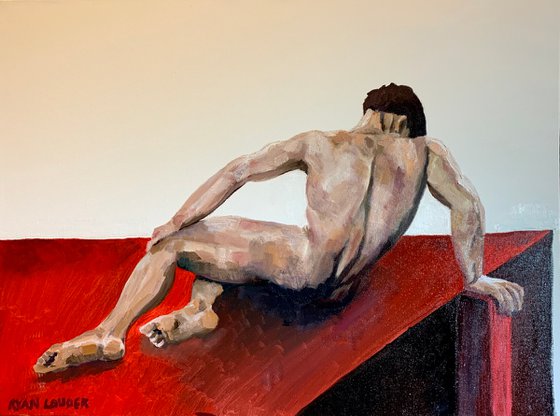 Male Nude - One More Reason To Get Back Up Painting by Ryan Louder