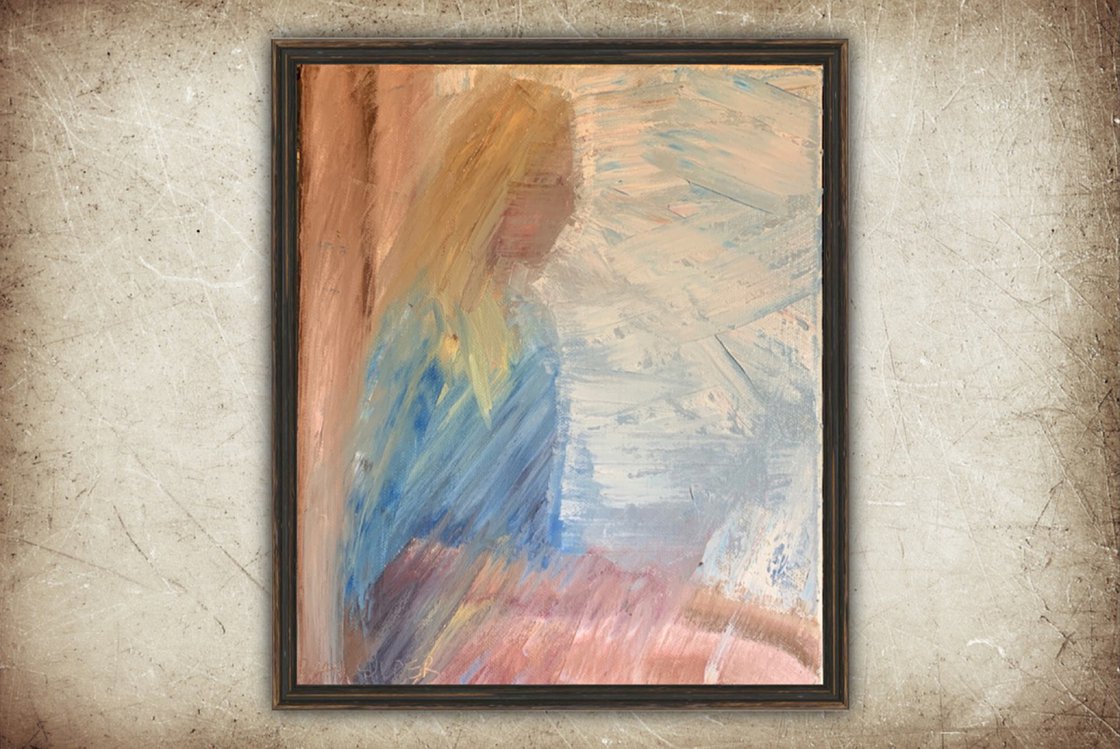 A painting titled 'Thinking By The Window by Ryan  Louder' by Ryan Louder