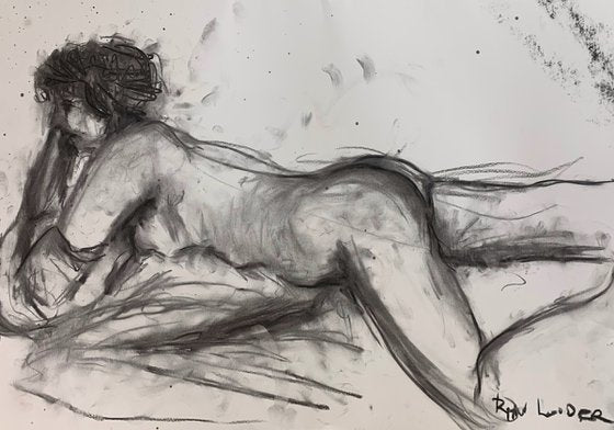 Nude Study of Emilia 2 Painting by Ryan Louder