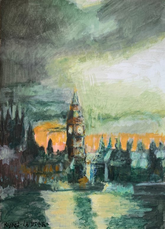 London - Westminster Painting by Ryan Louder