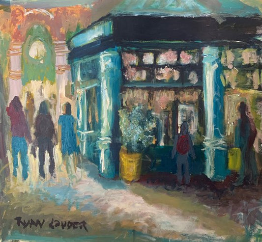 Covent Garden Book Shop Painting by Ryan Louder