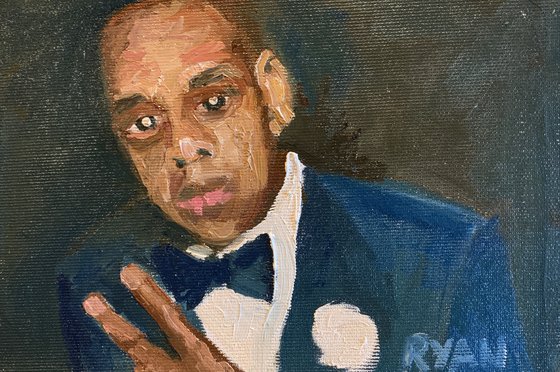 A Little JAY Z Painting by Ryan Louder