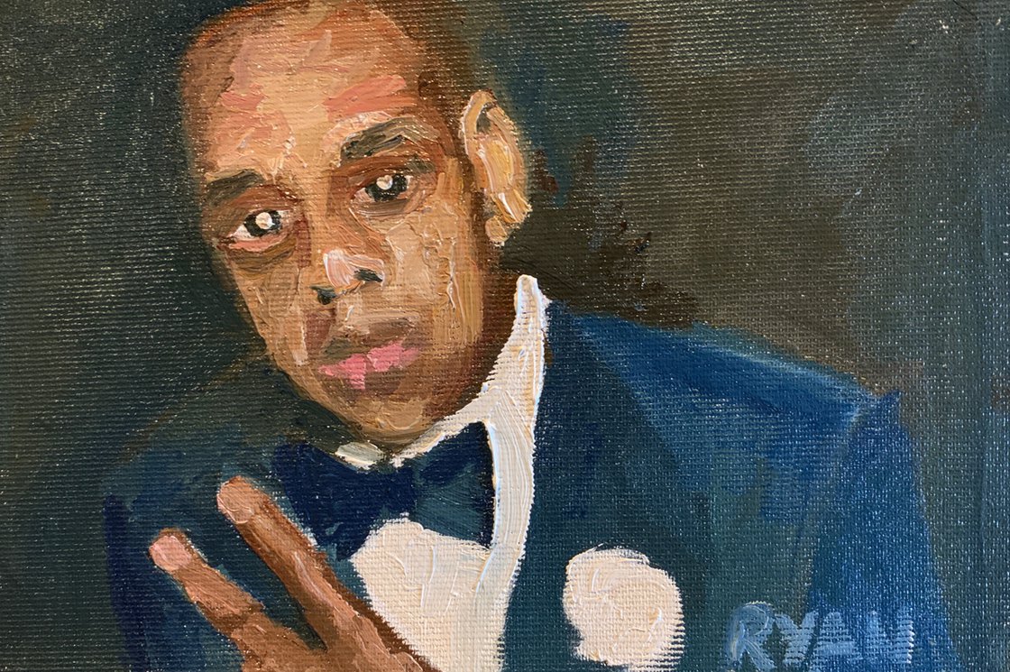 A painting titled 'A Little JAY Z by Ryan  Louder' by Ryan Louder