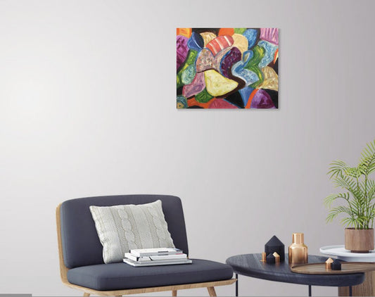 A painting titled 'Bright Abstract by Ryan  Louder' by Ryan Louder
