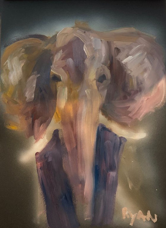 The Determined Elephant Painting by Ryan Louder