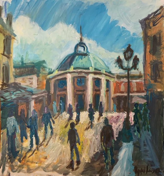 Covent Garden On A Sunny Day Painting by Ryan Louder