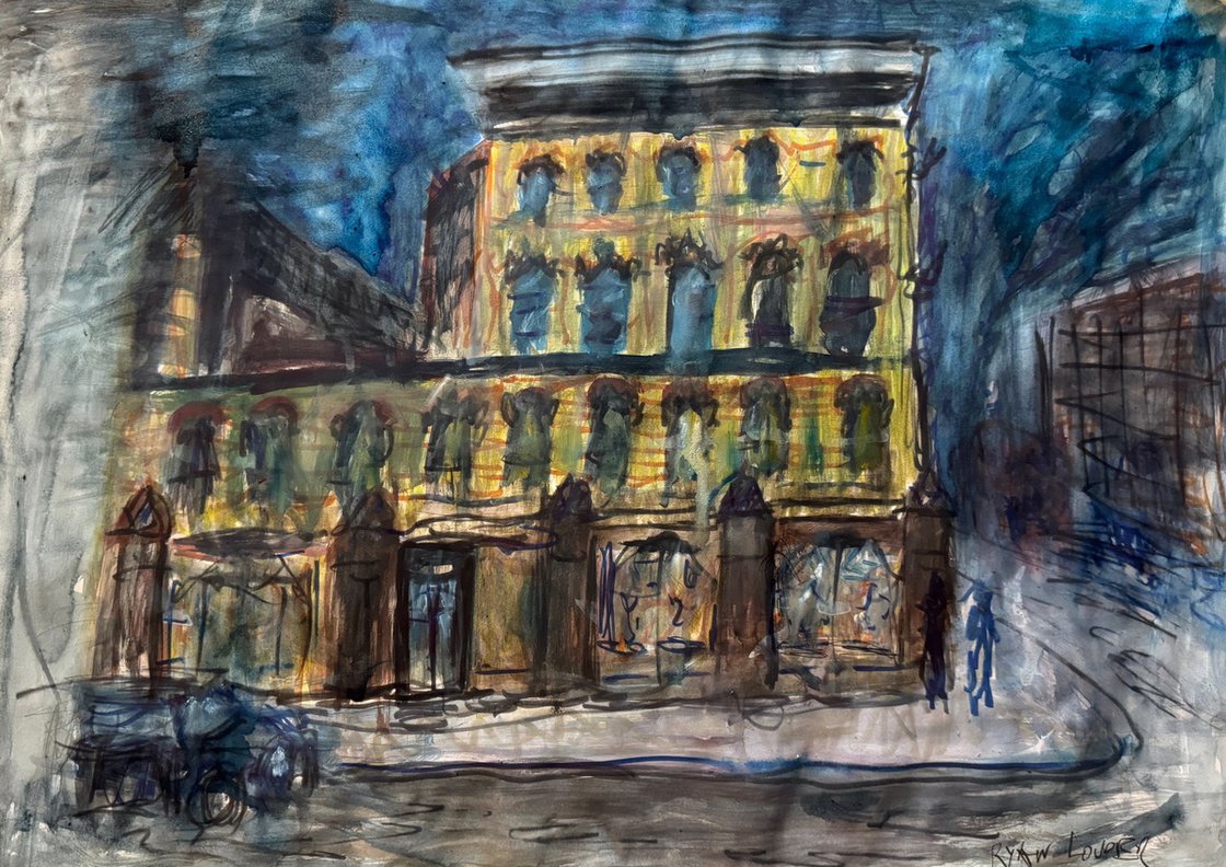 A painting titled 'The Albert Pub  in London Victoria by Ryan  Louder' by Ryan Louder