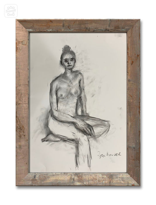 A painting titled 'Nude Study of Sandra 3 by Ryan  Louder' by Ryan Louder