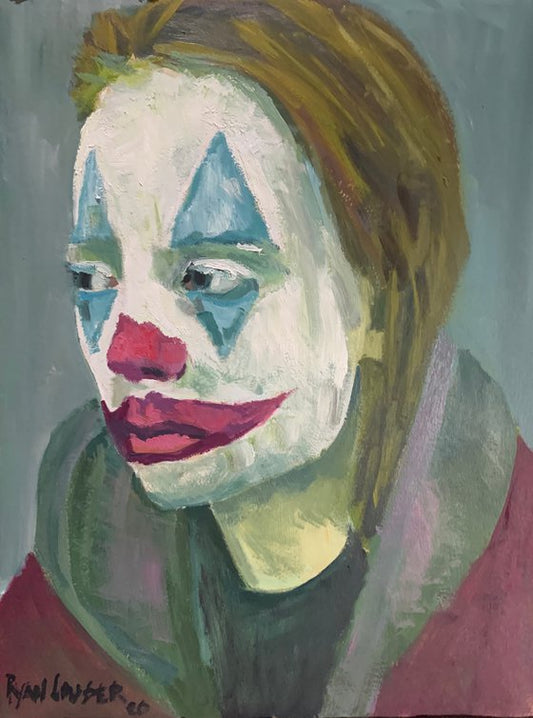 Street clown Painting by Ryan Louder