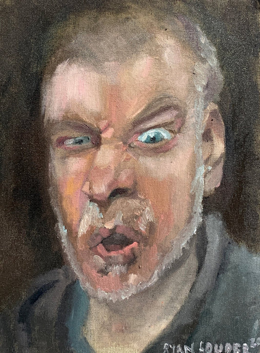 A painting titled 'Self Portrait Study In Oil by Ryan  Louder' by Ryan Louder