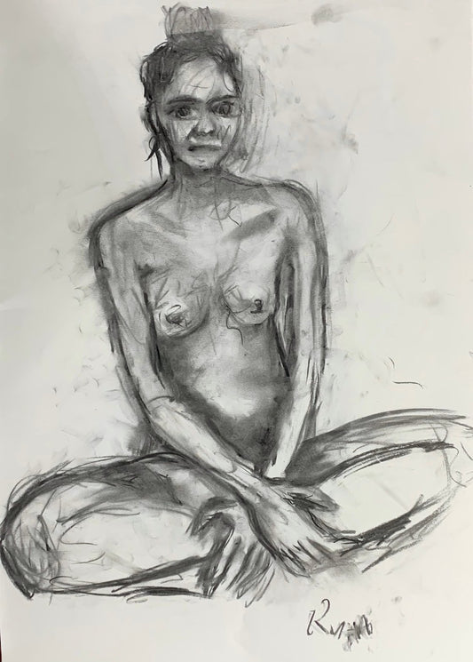 A painting titled 'Nude Study of Sandra 1 by Ryan  Louder' by Ryan Louder