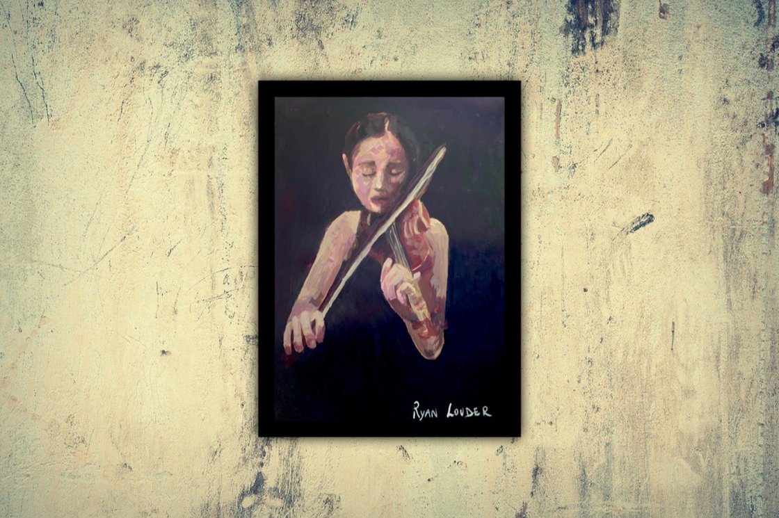 The Violinist - Musician by Ryan  Louder - Sold