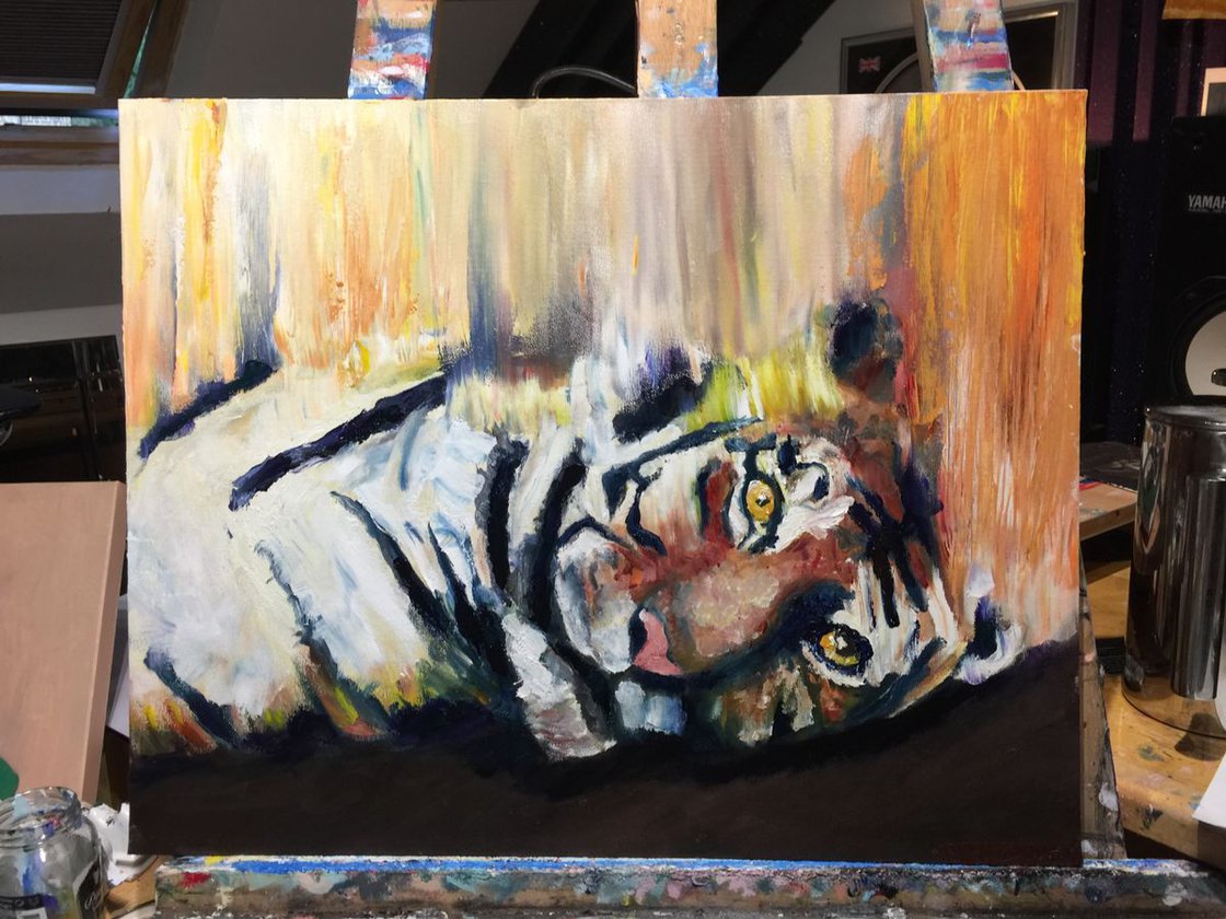 Tiger by Ryan  Louder - Surreal Multi-Layered Vision - Fusion of Waking Life and Dreams