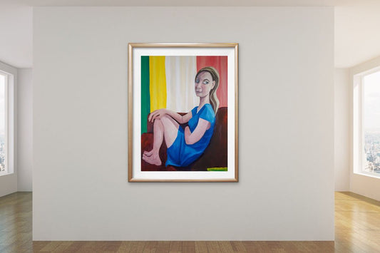 A painting titled 'Curious by Ryan  Louder' by Ryan Louder