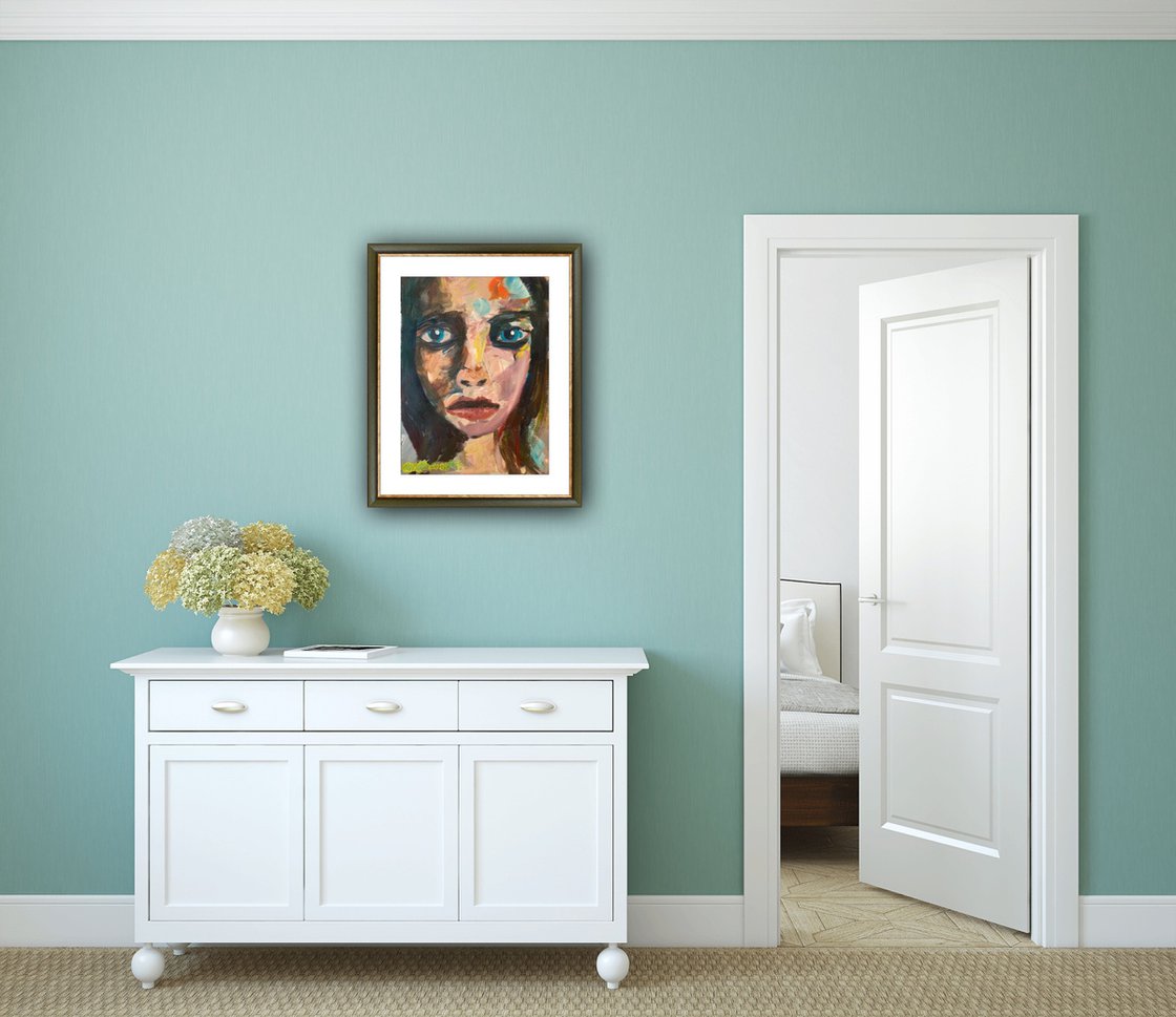 A painting titled 'Portrait Of A Woman 3 by Ryan  Louder' by Ryan Louder