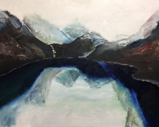 Snowy Landscape by Ryan  Louder - Sold - Surreal Multi-Layered Vision - Layered Realities