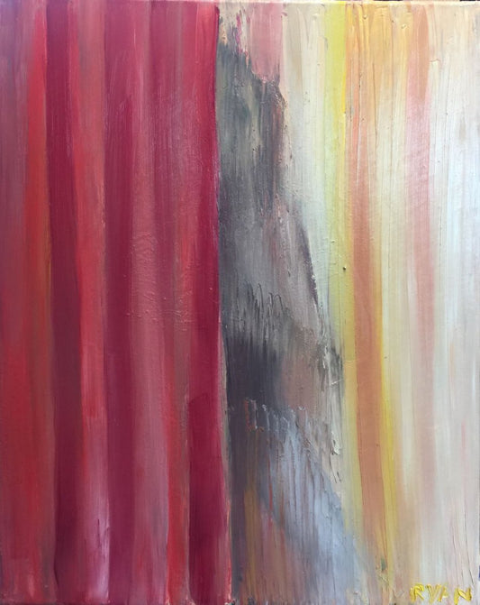 A painting titled 'Red Curtain by Ryan  Louder' by Ryan Louder